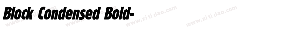 Block Condensed Bold字体转换